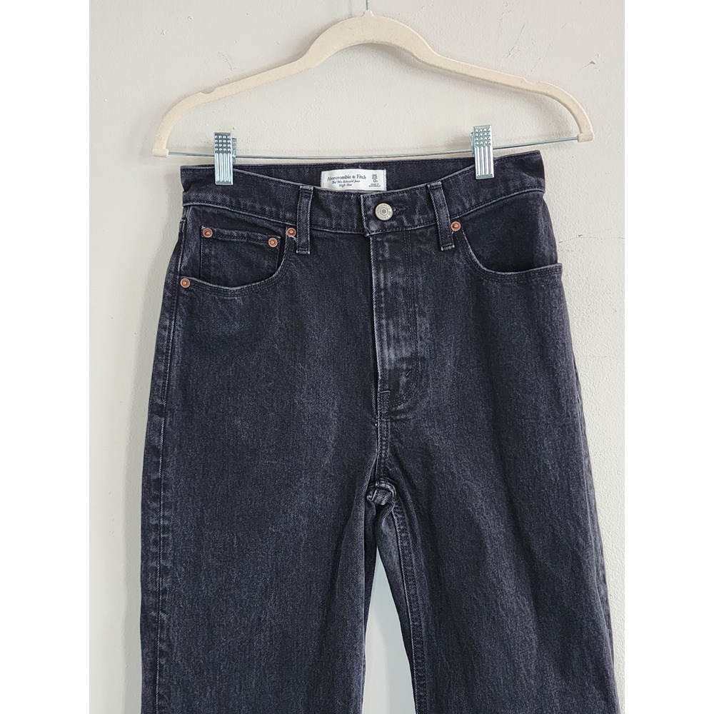 A&F Black 90s Relaxed Jeans Size 25/0 Retro Comfort Classic Casual Minimalist